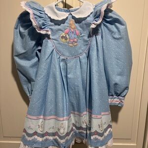 Daisy Kingdom Blue Bunny Dress with bloomers 4t